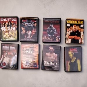 Hustle & Flow. Shottas. Get Rich Die Trying. Gridiron Gang. Rude Boy. ATL. Belly